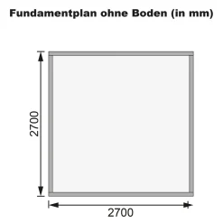 Karibu Gartenhaus Qubic 2 terragrau