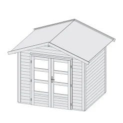 Gartenhaus Talkau 3 terragrau*Karibu Hot