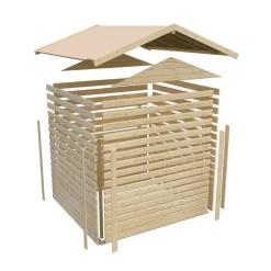 Gartenhaus Talkau 3 terragrau*Karibu Hot