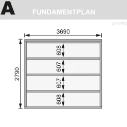 Karibu Gartenhaus Trittau 5 naturbelassen