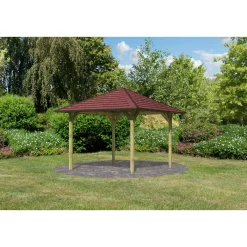 Holzpavillon Sevilla Massivholz kdi im Set mit Schindeln^Karibu Sale