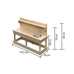 Karibu Matschküche Sandy naturbelassen