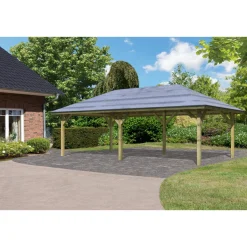 Pavillon Carport Kirn 2 Massivholz*Karibu Clearance