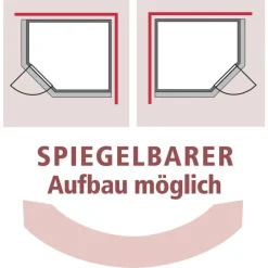 Sauna Malin Eckeinstieg 9 kW externe Strg modern Tür graphit ohne Kranz*Karibu New