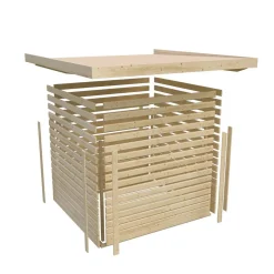 Saunahaus Bosse 1 38 mm 9 kW Bio Ofen externe Strg moderne Tür^Karibu Sale