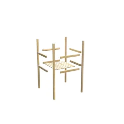 Spielturm Frieda naturbelassen mit Anbau inkl Sandkiste*Karibu