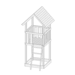 Karibu Spielturm Lotti naturbelassen