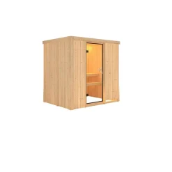 Karibu Systemsauna Fanja 68 mm ohne Ofen ohne Dachkranz