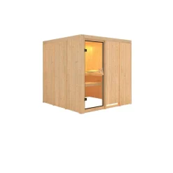 Karibu Systemsauna Rodin 68 mm ohne Ofen ohne Dachkranz