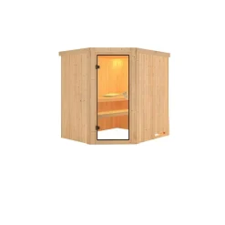 Systemsauna Siirin 68 mm ohne Ofen ohne Kranz*Karibu Clearance