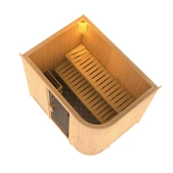 Systemsauna Titania 4 68 mm 9 kW Ofen Bio externe Strg.^Karibu Clearance