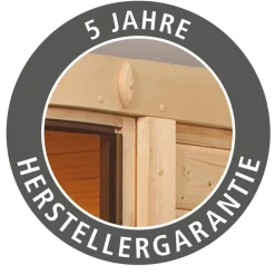Türelement für 38/40 mm Saunen bronzierte Glastür*Karibu Discount