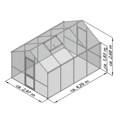 KGT Gewächshaus Lilie IV 12,75m² grün