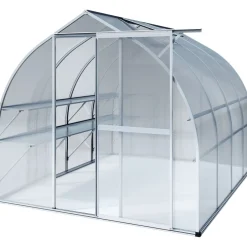 Gewächshaus Rhodo IV 6,8 m² silber^KGT Online