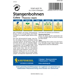 Stangenbohne Cobra*Kiepenkerl Clearance