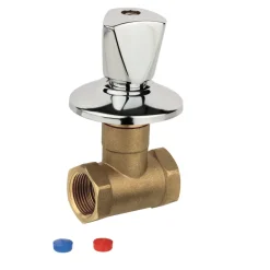 UP-Ventil verchromt mit Rosette 3/4"^Kirchhoff Clearance