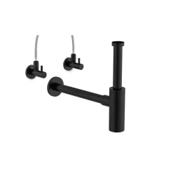 Design-Eckventil schwarz 1/2" AG x 10 mm mit Rosette^Kirchhoff Outlet