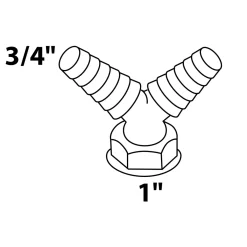 Kirchhoff Doppel-Geräteanschluss ECO-SAVE KS grau 1" IG x 3/4" T