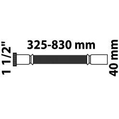 Flex-Anschlussrohr ECO-SAVE KS grau 1 1/2" IG x Durchmesser 40 mm 325-830 mm*Kirchhoff New