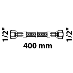 Kirchhoff Flex-Anschlussschlauch 40 cm 1/2" x 1/2" IG