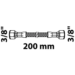 Kirchhoff Flex-Anschlussschlauch 200 mm 3/8"IG x 3/8"IG