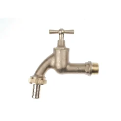 MS Auslaufenteil Knebelgriff blank matt 1/2" AG x 3/4"AG x 1/2"T^Kirchhoff Hot