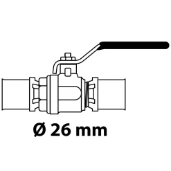 MS Kugelhahn blank 26 mm fuer MSVR Press^Kirchhoff Discount