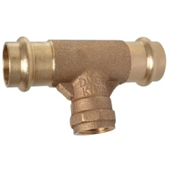 Kirchhoff T-Stück Pressfitting für Kupfer 28 mmx1/2IGx28 mm V-Kontur