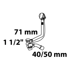 Wannen-Ab- und Überlaufgarnitur ECO-SAVE KS 1 1/2"*Kirchhoff Sale
