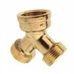 Kirchhoff 2-Wege-Verteiler ¾ IG x ¾ AG Messing blank