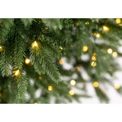 Künstlicher Weihnachtsbaum Sherwood Fichte inkl. LEDs 210 cm Grün^ Hot
