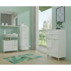 Kommode Maureen 2 Schubkästen 60 x 97 x 34 cm weiß