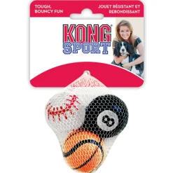 KONG Hundespielzeug Sport Balls farblich sortiert Durchmesser 5 cm 3 Stück