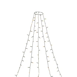 LED Baummantel mit Ring Durchmesser 11 cm 5 Stränge mit je 50 bernsteinfarbenen Dioden gefrostet*Konstsmide