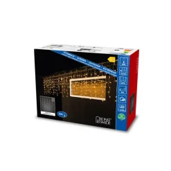 LED Eisregen Lichtervorhang mit weißen Globes^Konstsmide