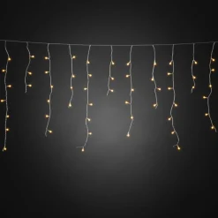 LED Eisregen Lichtervorhang mit weißen Globes*Konstsmide Discount