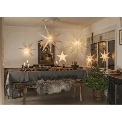 Weißer Papierstern 7 Zacken^Konstsmide