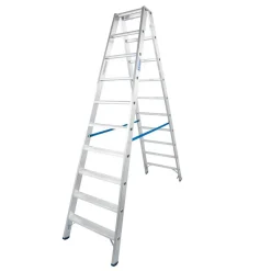 Stufen-Doppelleiter Stabilo 2 x 10 Stufen^Krause Hot