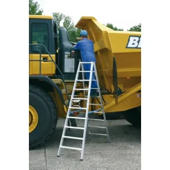 Stufen-Doppelleiter Stabilo 2 x 10 Stufen^Krause Hot