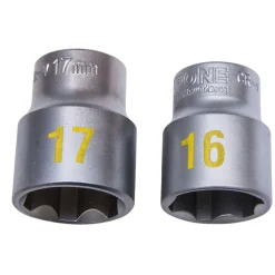 Steckschlüsseleinsatz 3/8 16 und 17 mm^Krone