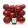 Kugelmix 6/8/10 cm bruchfest glänzend/ matt rot