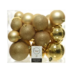Kugelmix 6/8/10 cm bruchfest glänzend/ matt gold* Best