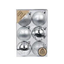 Kugelset 8cm Winter Silver