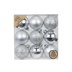 Kugelset 6cm Winter Silver