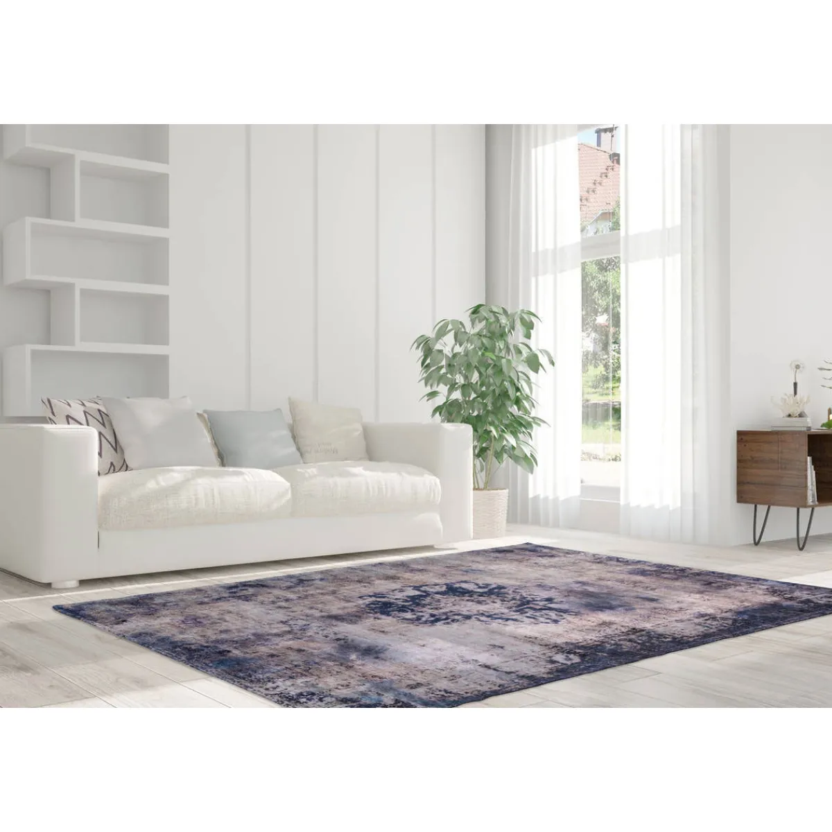 Kurzflorteppich Vintage 8403 blau* Best