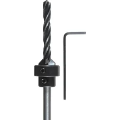 Holzspiralbohrer-Set mit Aufstecksenker und Tiefenstop 3 teilig Durchmesser 4 mm*kwb