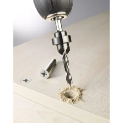 Holzspiralbohrer-Set mit Aufstecksenker und Tiefenstop 3 teilig Durchmesser 4 mm*kwb