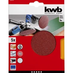 Schleifscheiben Quick-Stick Holz und Metall Durchmesser 125 mm K80*kwb Sale