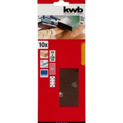 kwb Schleifstreifen Holz und Metall 93 x 230 mm K80