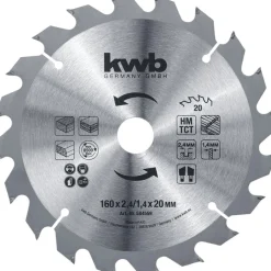 Spanplattensägeblatt für Handkreissäge Durchmesser 160 mm^kwb Clearance